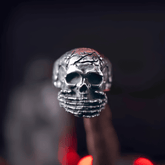 Speak No Evil - Titanium Steel Gothic Skull Ring - Night Works